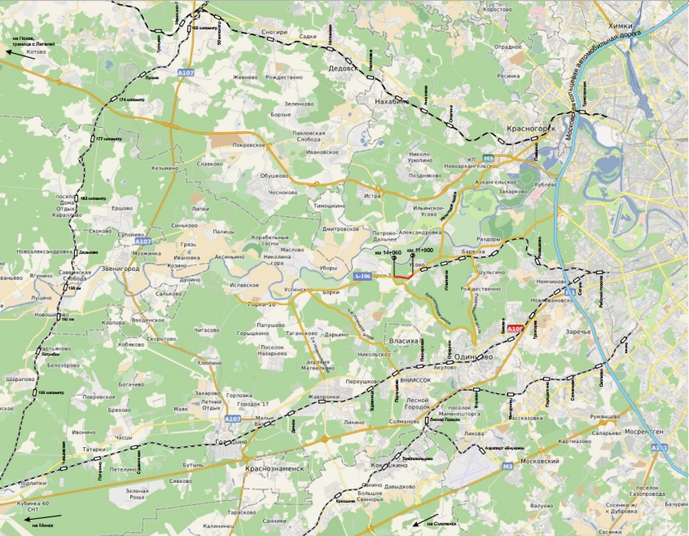 30 км на карте